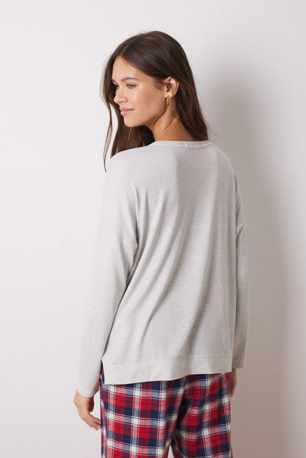 Light Grey/Silver Top,Grey Velvet Long Sleeve Shirt,Women'secret