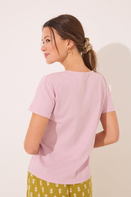 Pink Top,Short sleeve t T-shirt 100% cotton pink,Women'secret