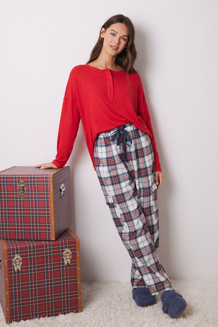 Multicoloured Bottom,100% Checked Cotton Cargo Pants,Women'secret