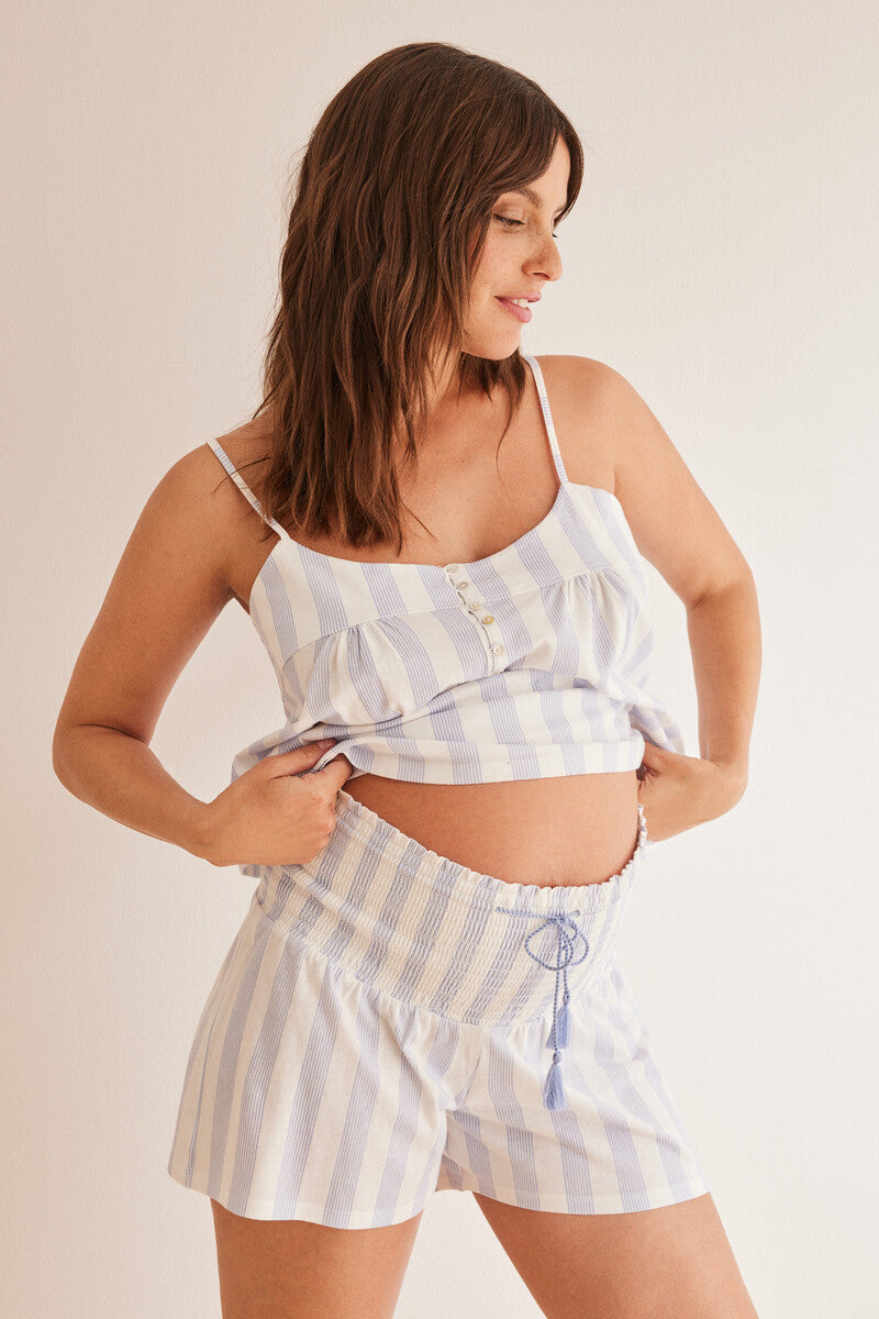 Short striped maternity pyjamas_Saudi Arabia