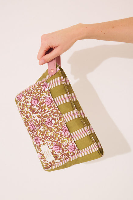 Multicoloured Vanity Case,Medium quilted flower vanity case,Women'secret