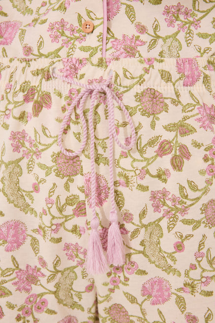 Multicoloured Pyjama,100% cotton classic pyjamas with flower print,Women'secret