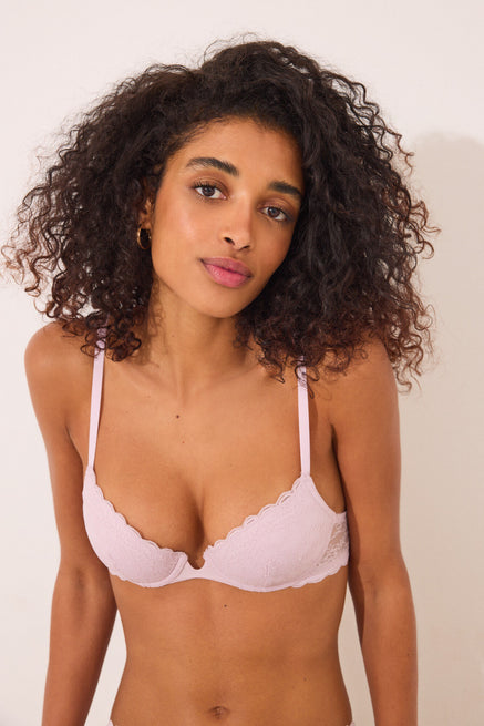Pink Bra,BEAUTIFUL pink lace classic bra,Women'secret