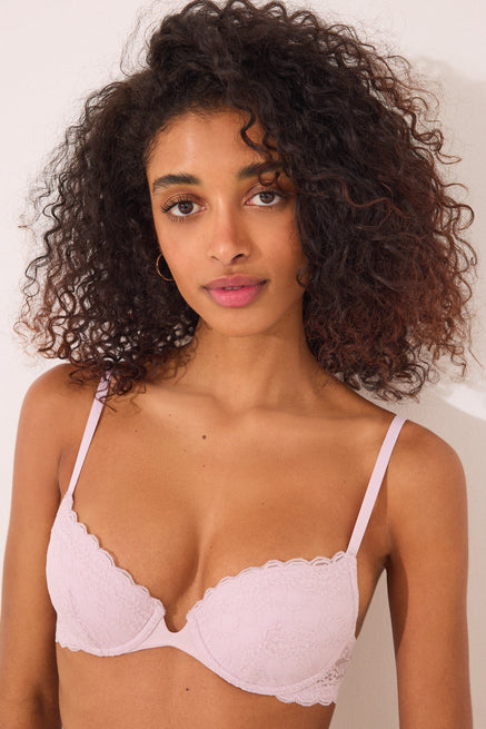 Pink Bra,BEAUTIFUL pink lace classic bra,Women'secret